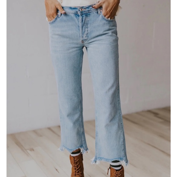 Free People Denim - Free People Maggie Mid Rise Straight Jeans